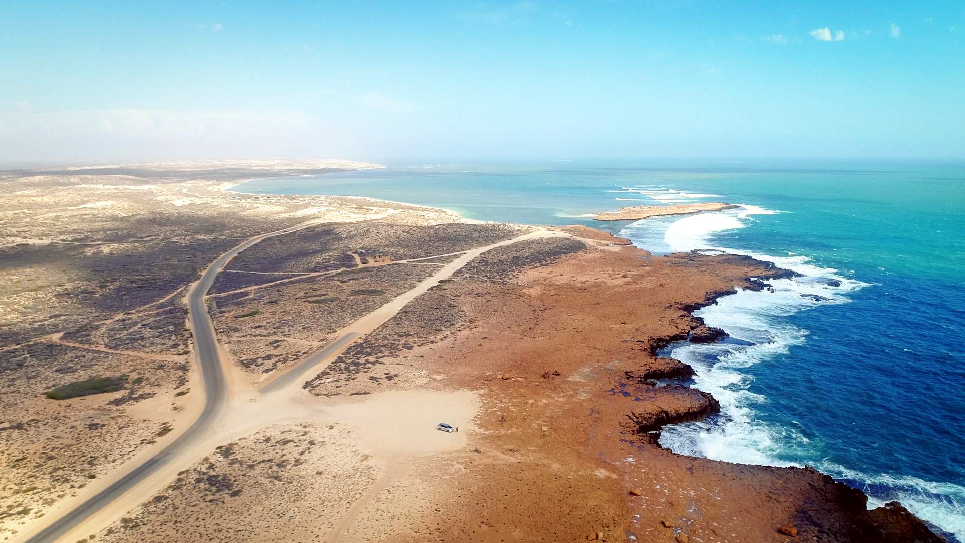 Aerial shot of a remote area of Australia