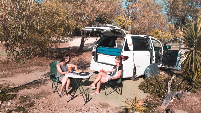 Happy Space Travellers camping