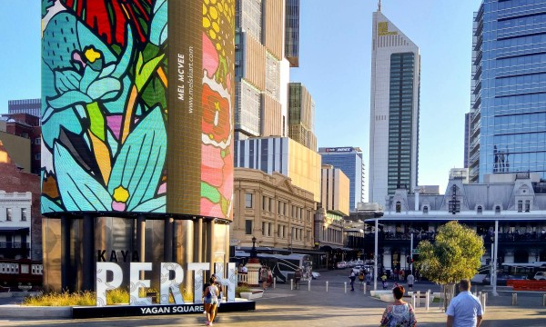 Perth   city view and letters