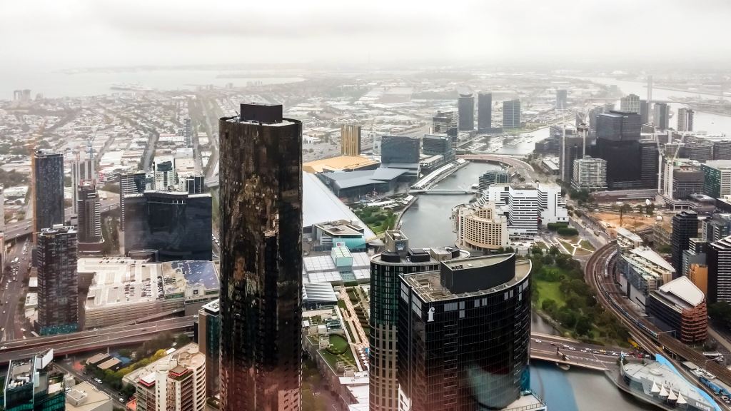 Views over Melbourne, from the Eureka Skydeck 88